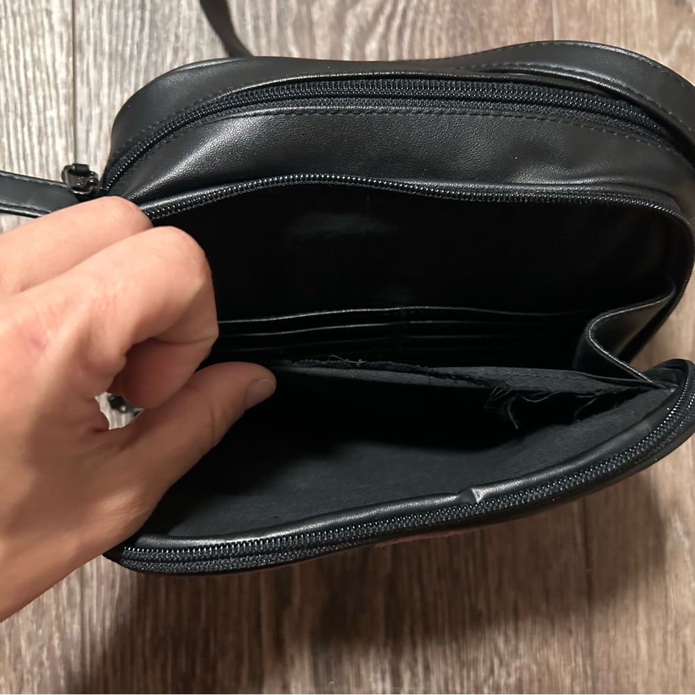 Colorful Leather Patchwork Crossbody Bag - image 7